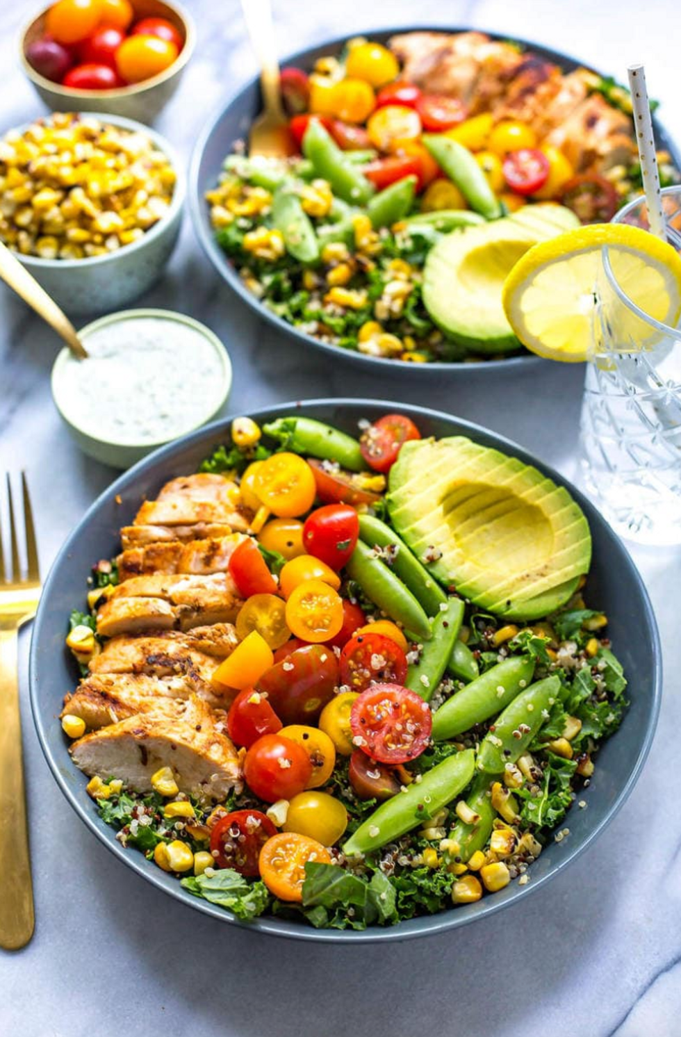 chicken quinoa bowls