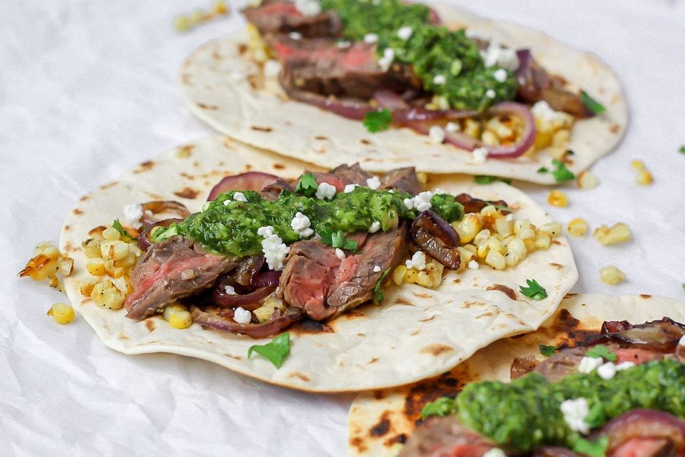 Chimichurri Steak Tacos recipe for steak dinner ideas