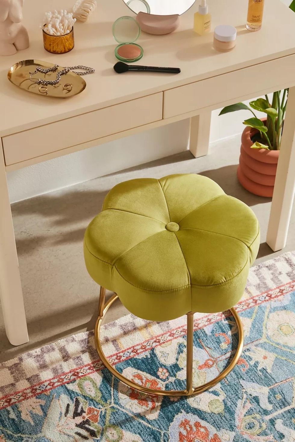 Ciara Flower Vanity Stool