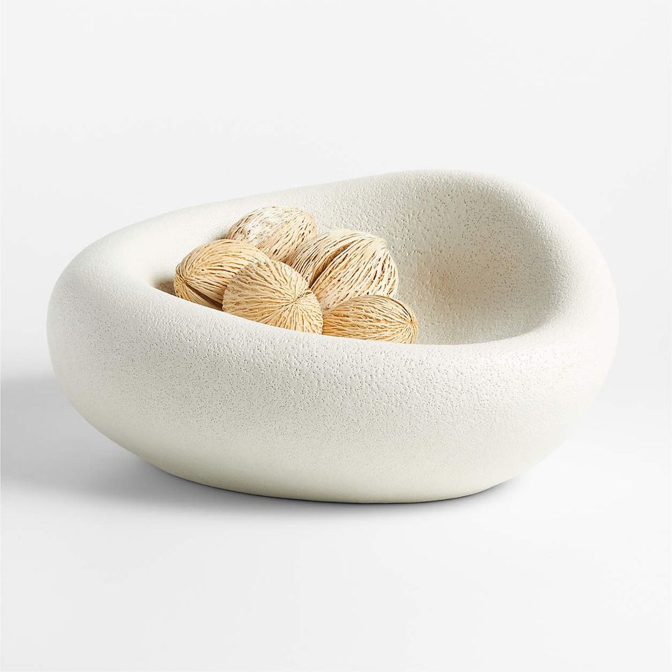 Cirro White Ceramic Centerpiece Bowl