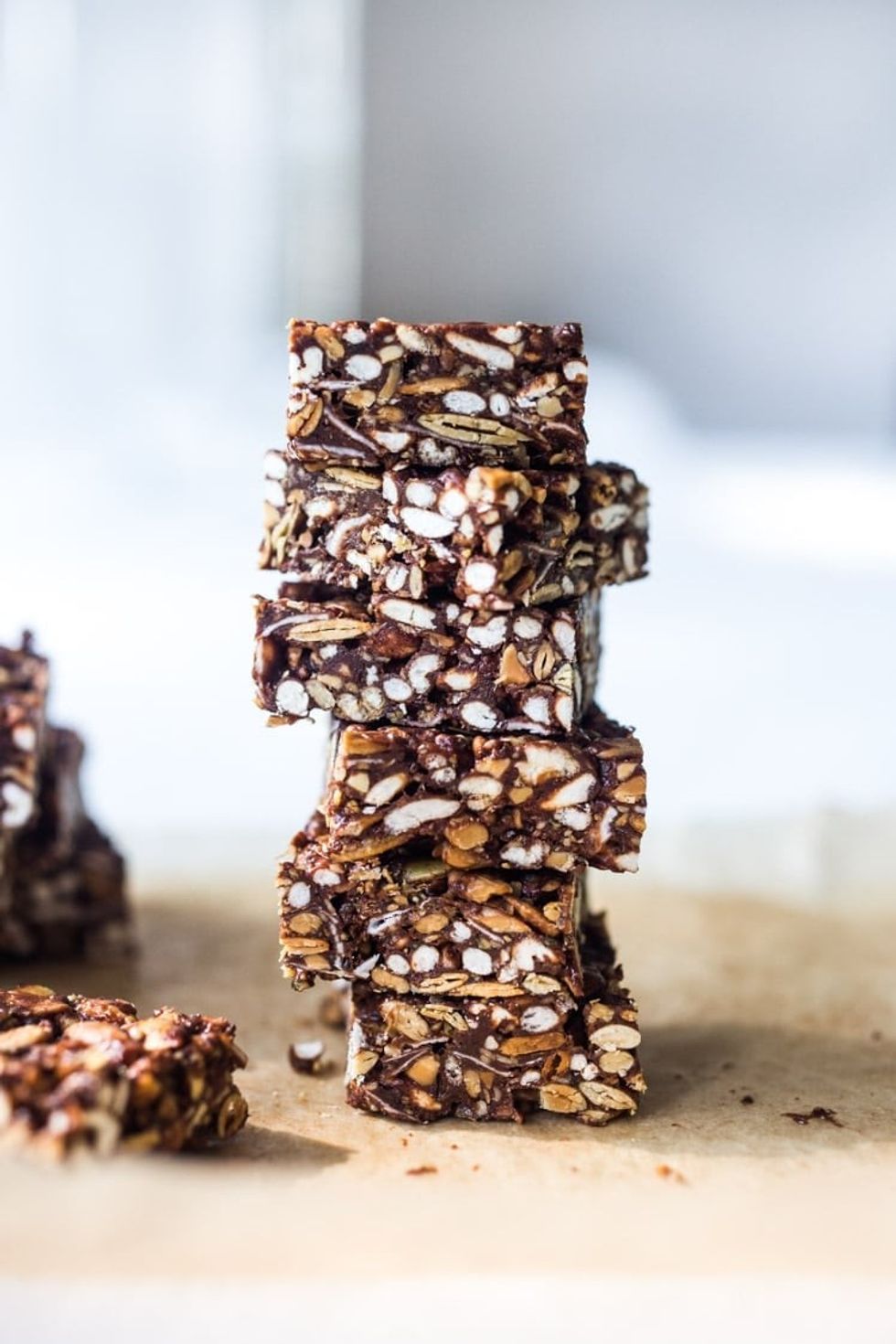 Cocoa and Almond Butter Vegan Rice Crispy Treats