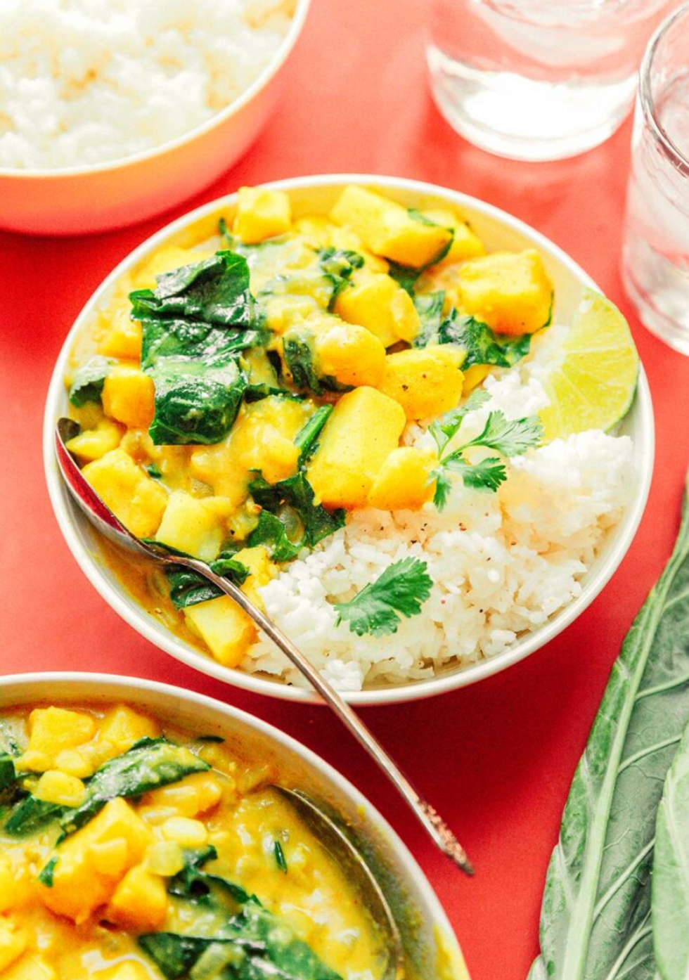 Collard Green Potato Curry