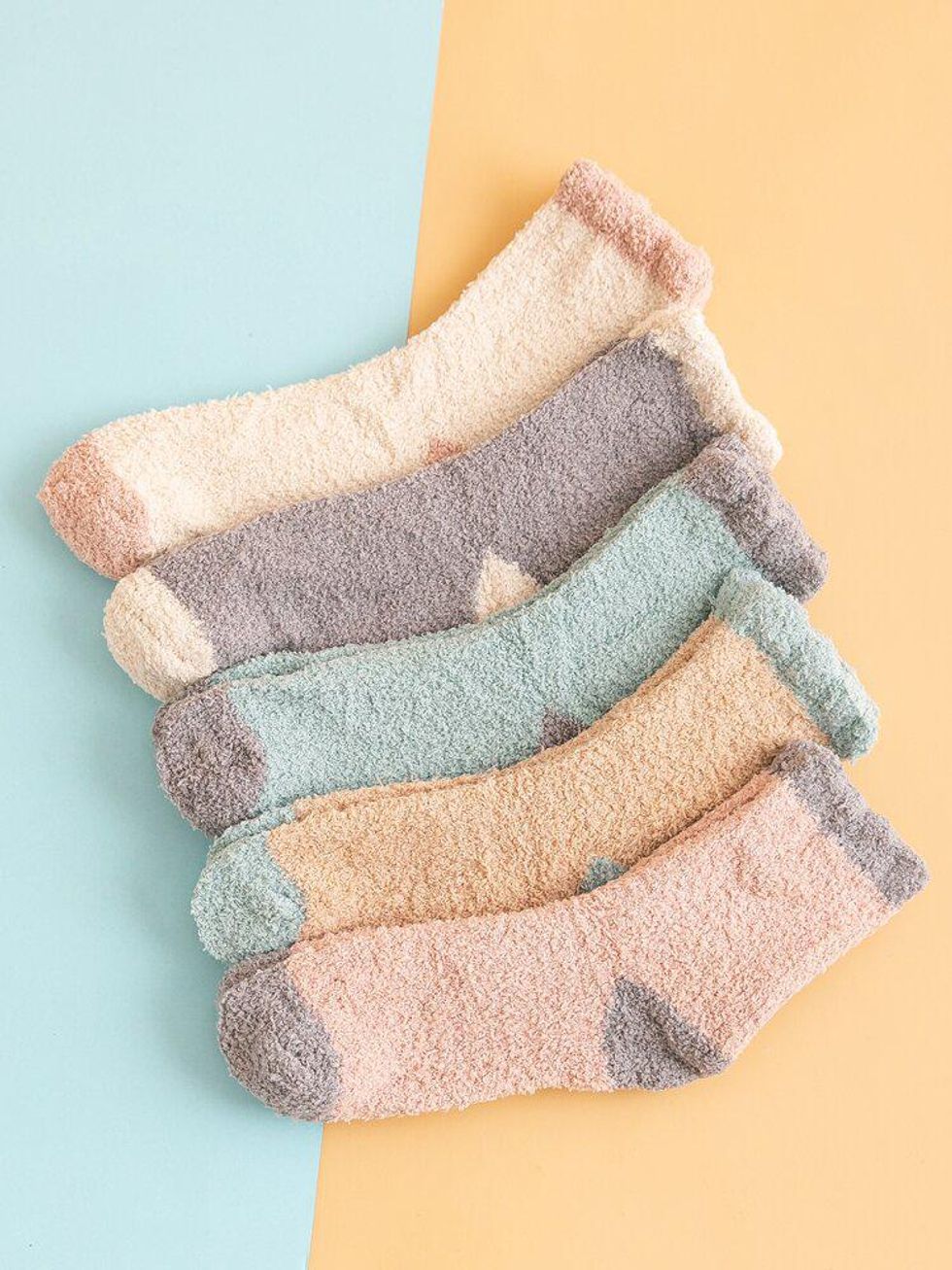 Colorblock Fuzzy Socks