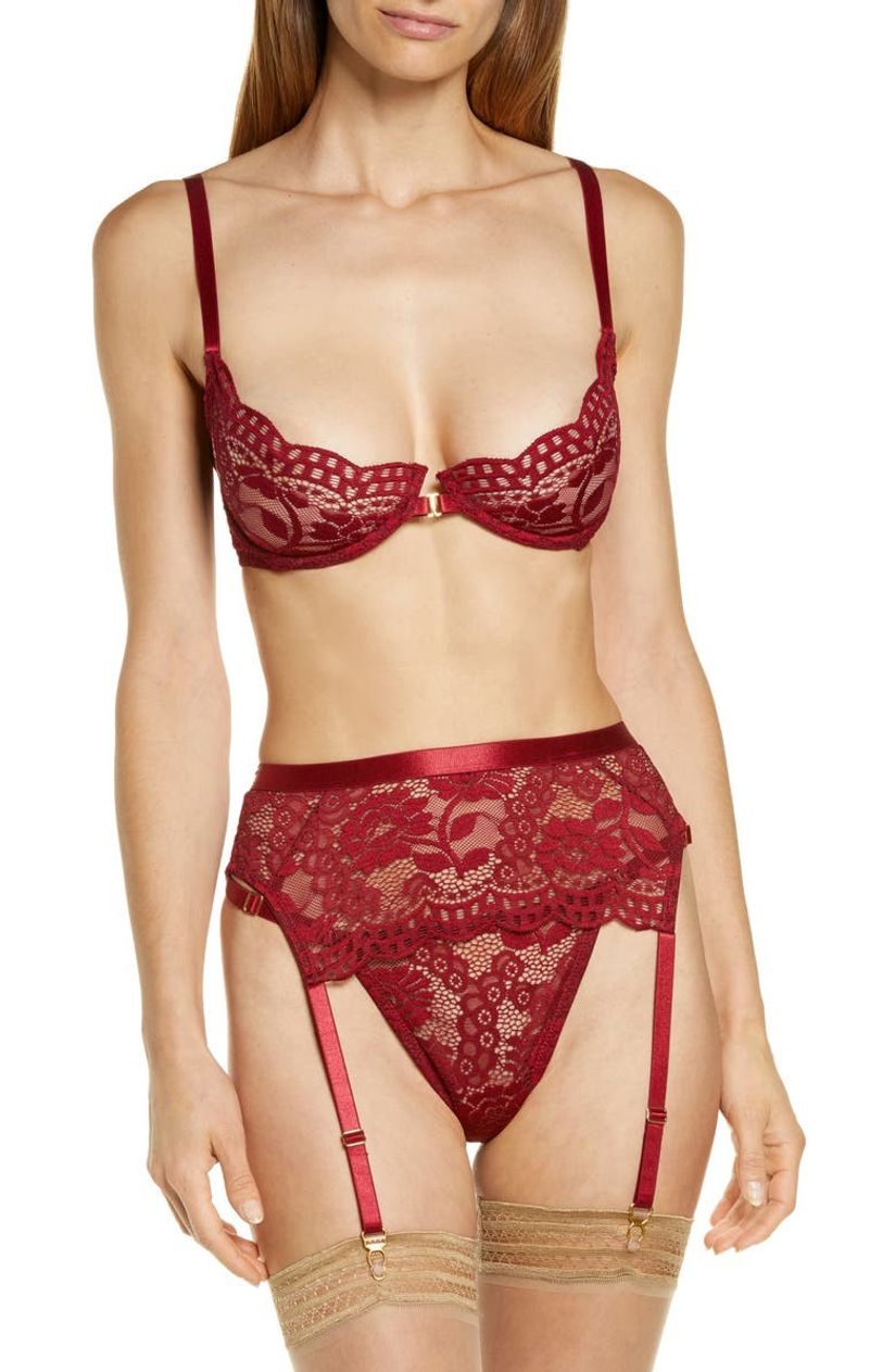 New! Cacique Rose & Burgundy Everyday Solution Sexy Support