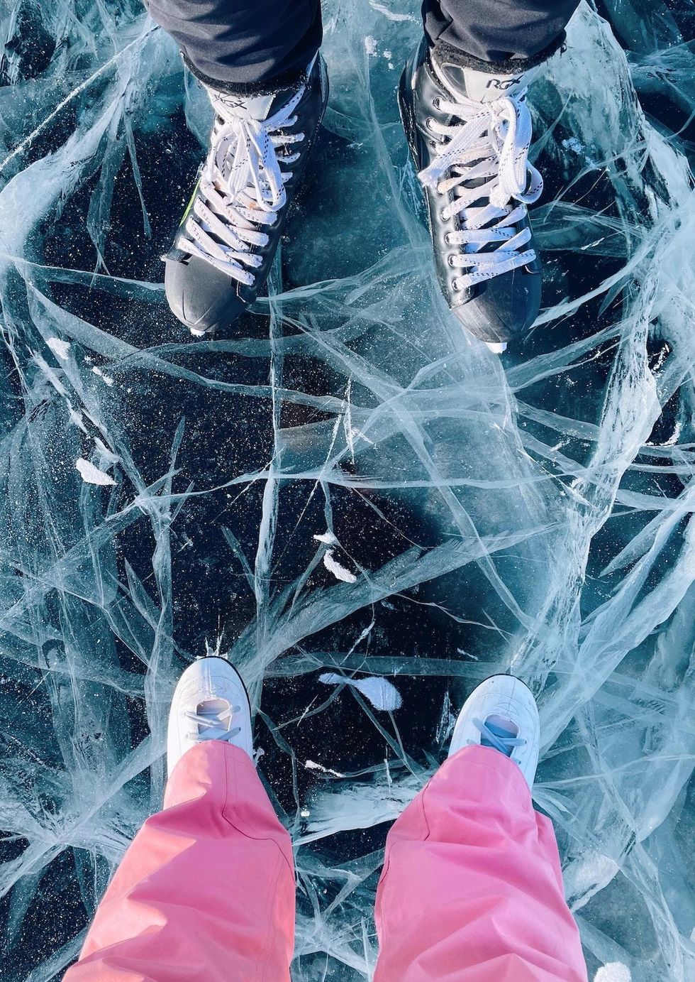 couple ice skating