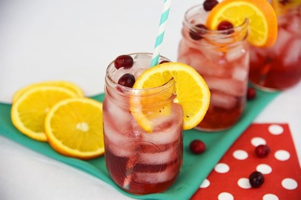 Cranberry Zinger Jam Jar Cocktail