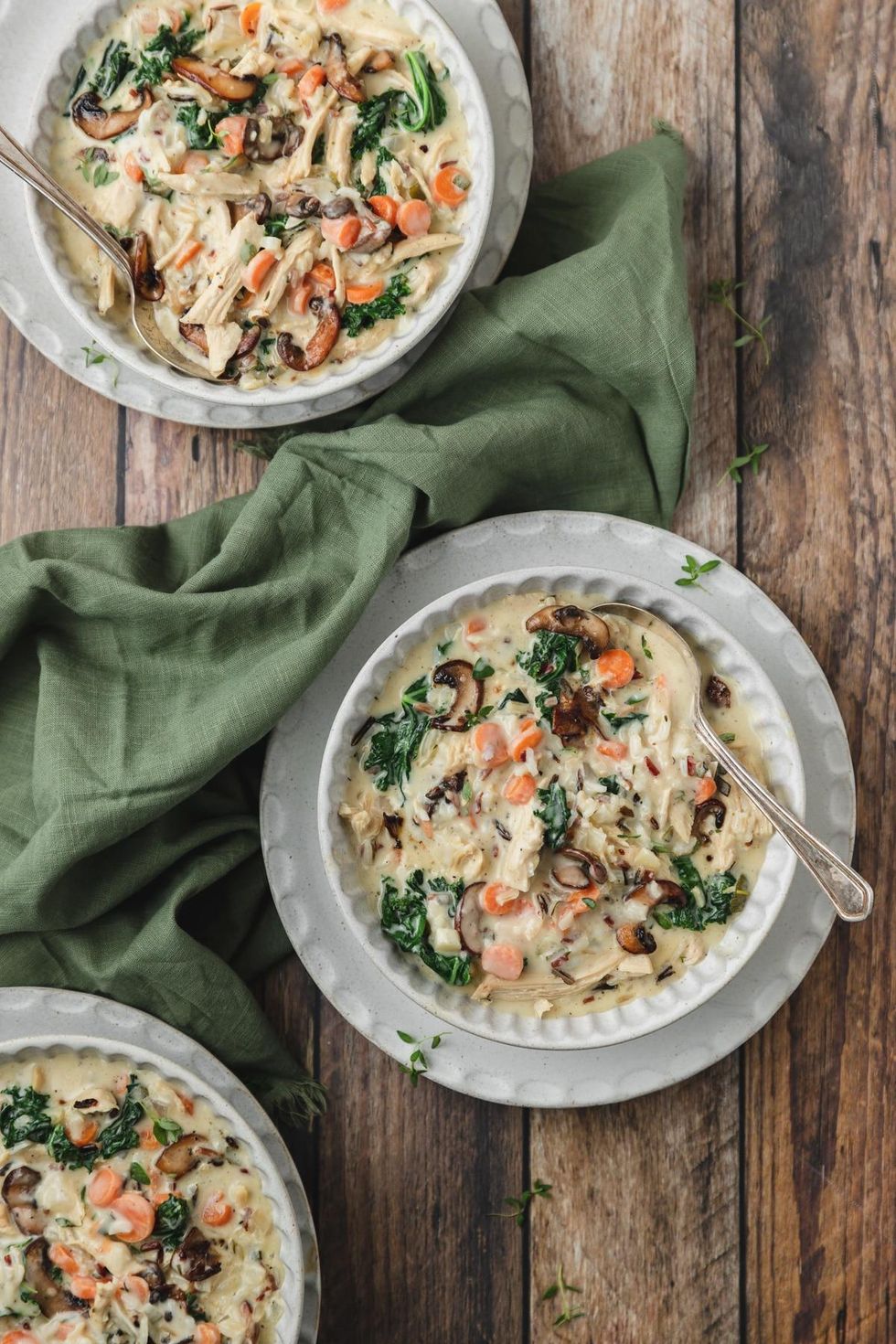 Creamy Chicken And Wild Rice Soup With Kale