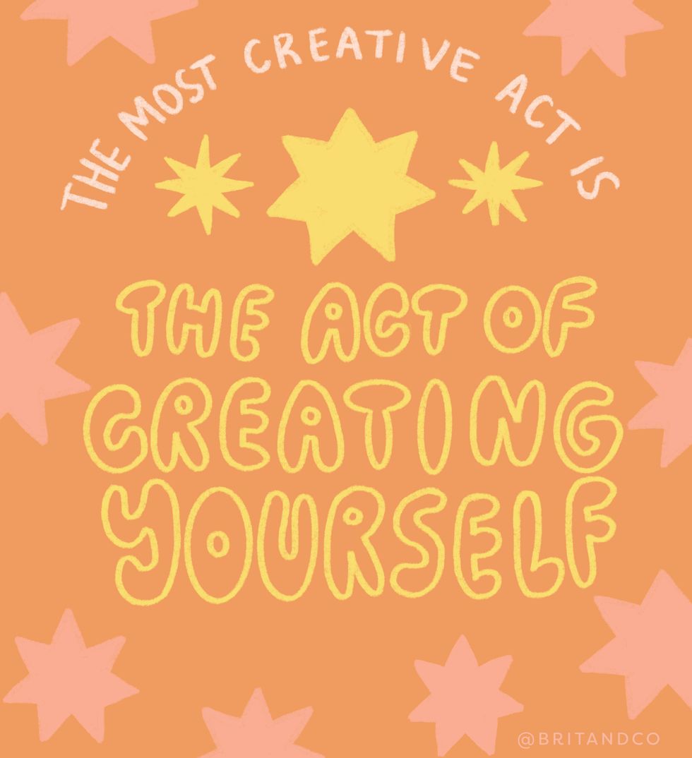 creating yourself requires creativity