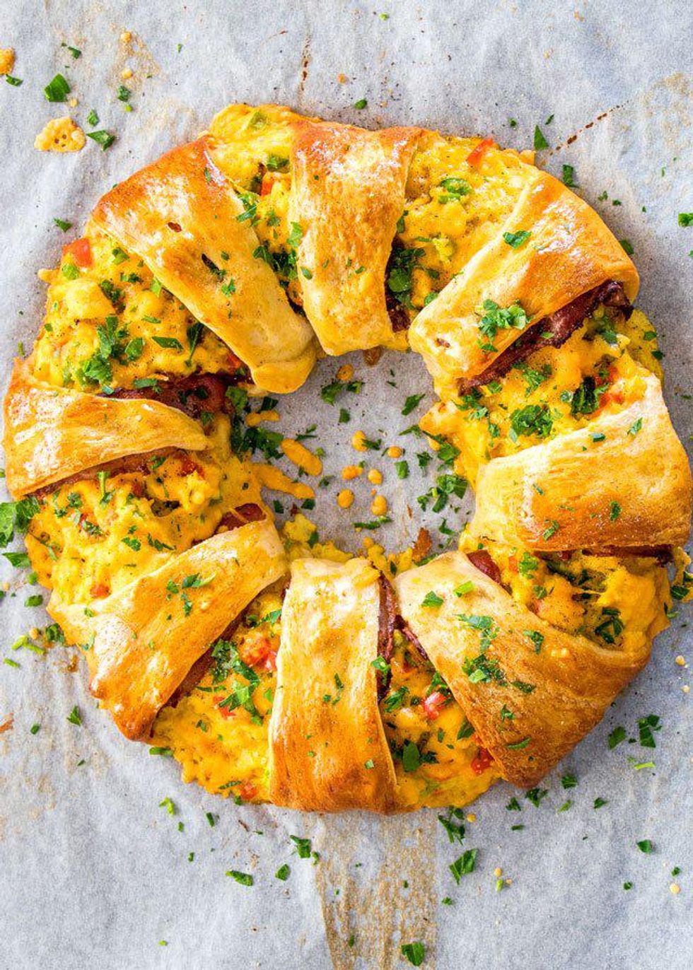 Crescent Bacon Breakfast Ring Winter Brunch Recipes