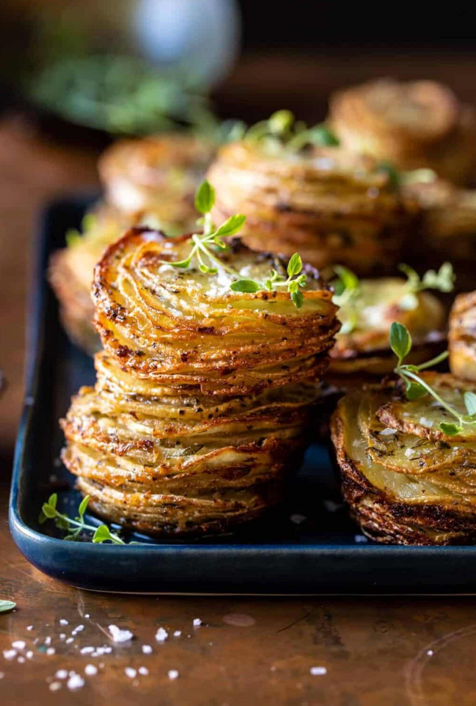 Crispy Cheesy Potato Stacks