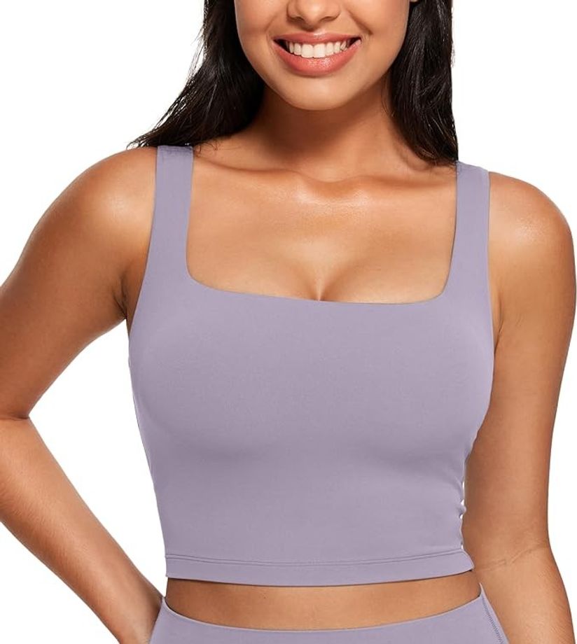 Review! CRZ Yoga Taupe Strappy sports bra, and Butterluxe High