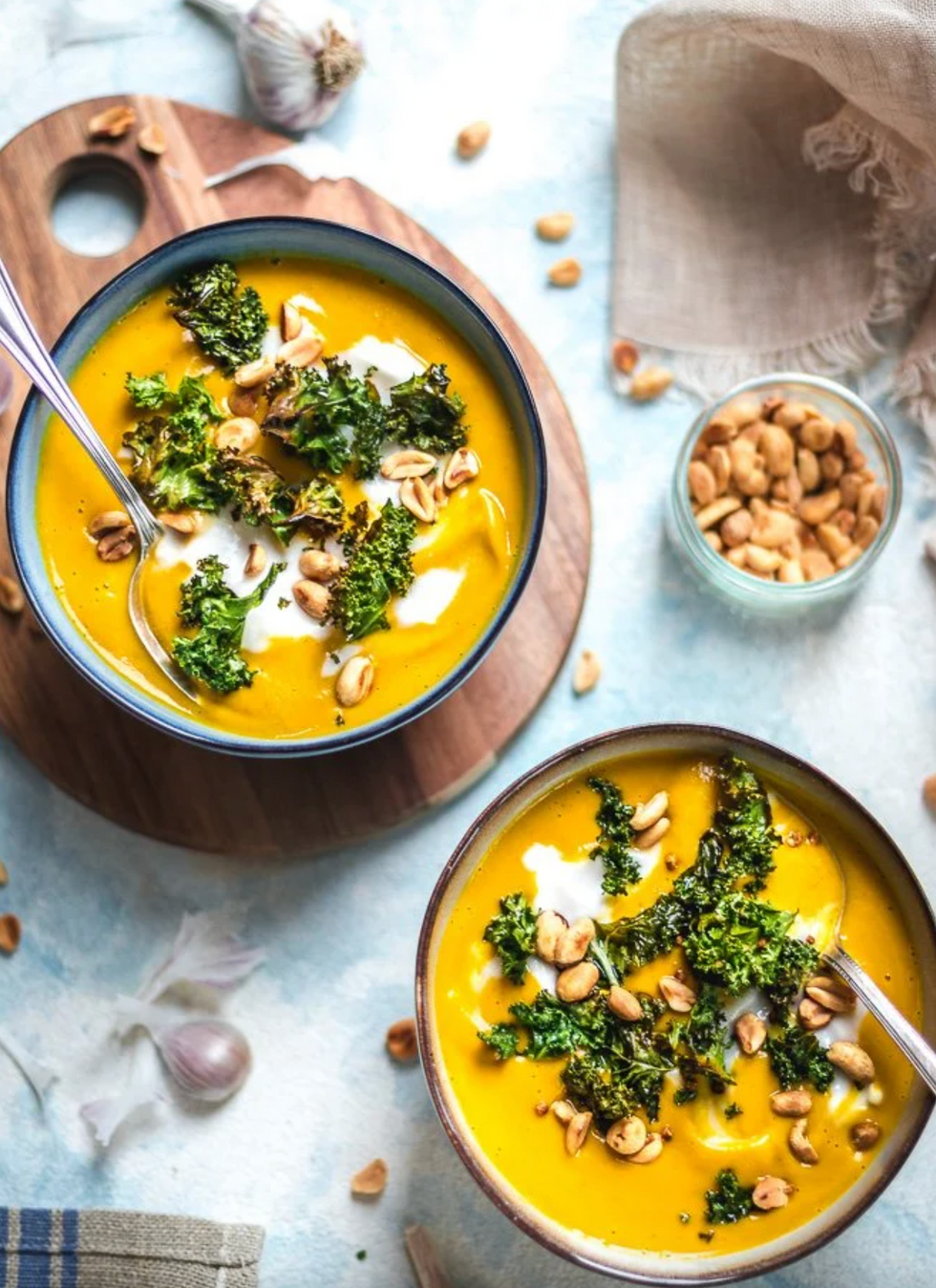 Curried Butternut Squash and Sweet Potato Soup