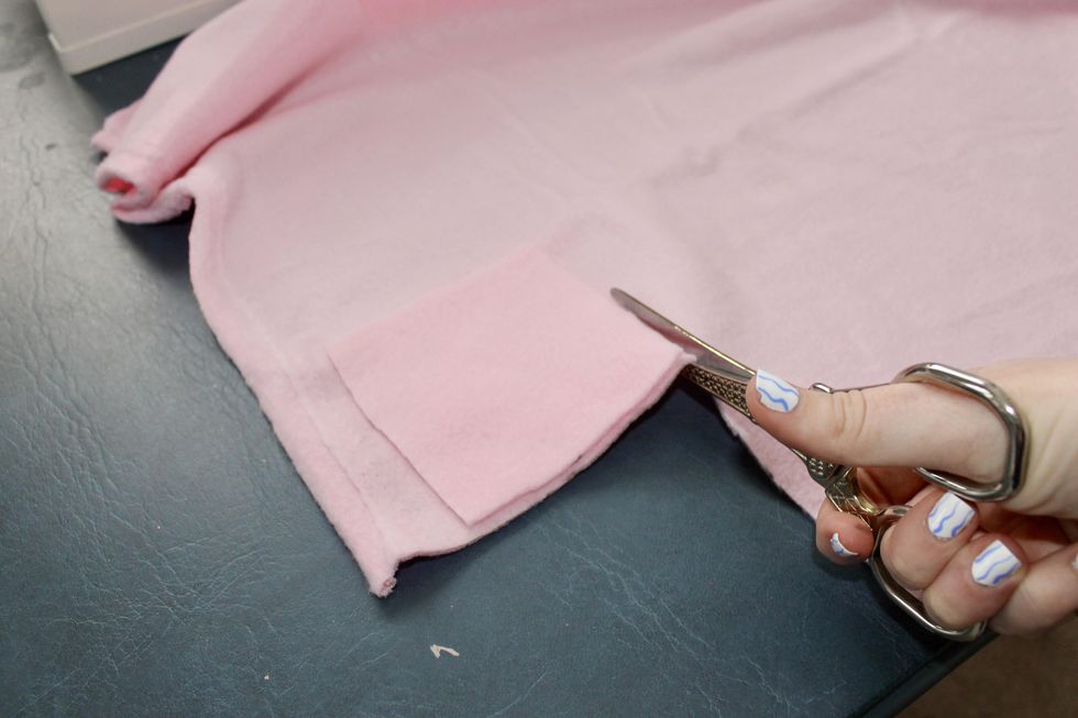 cutting fabric squares