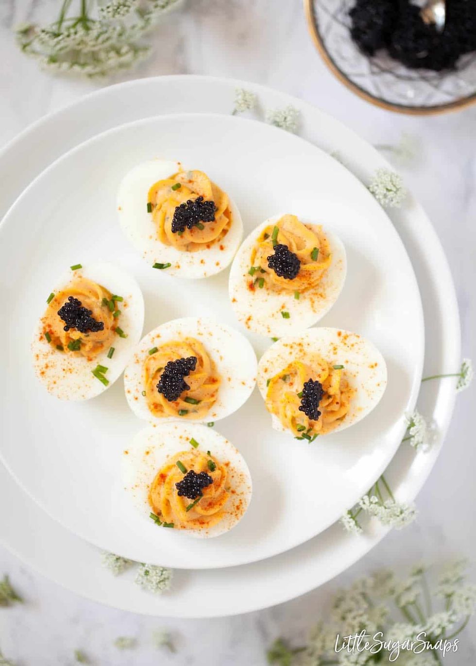 Deviled Eggs with Caviar