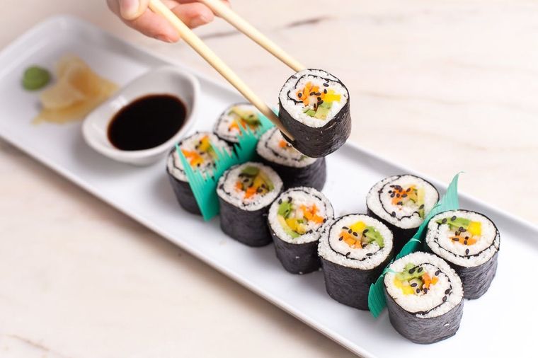 Cauliflower Rice Sushi Rolls - Namely Marly