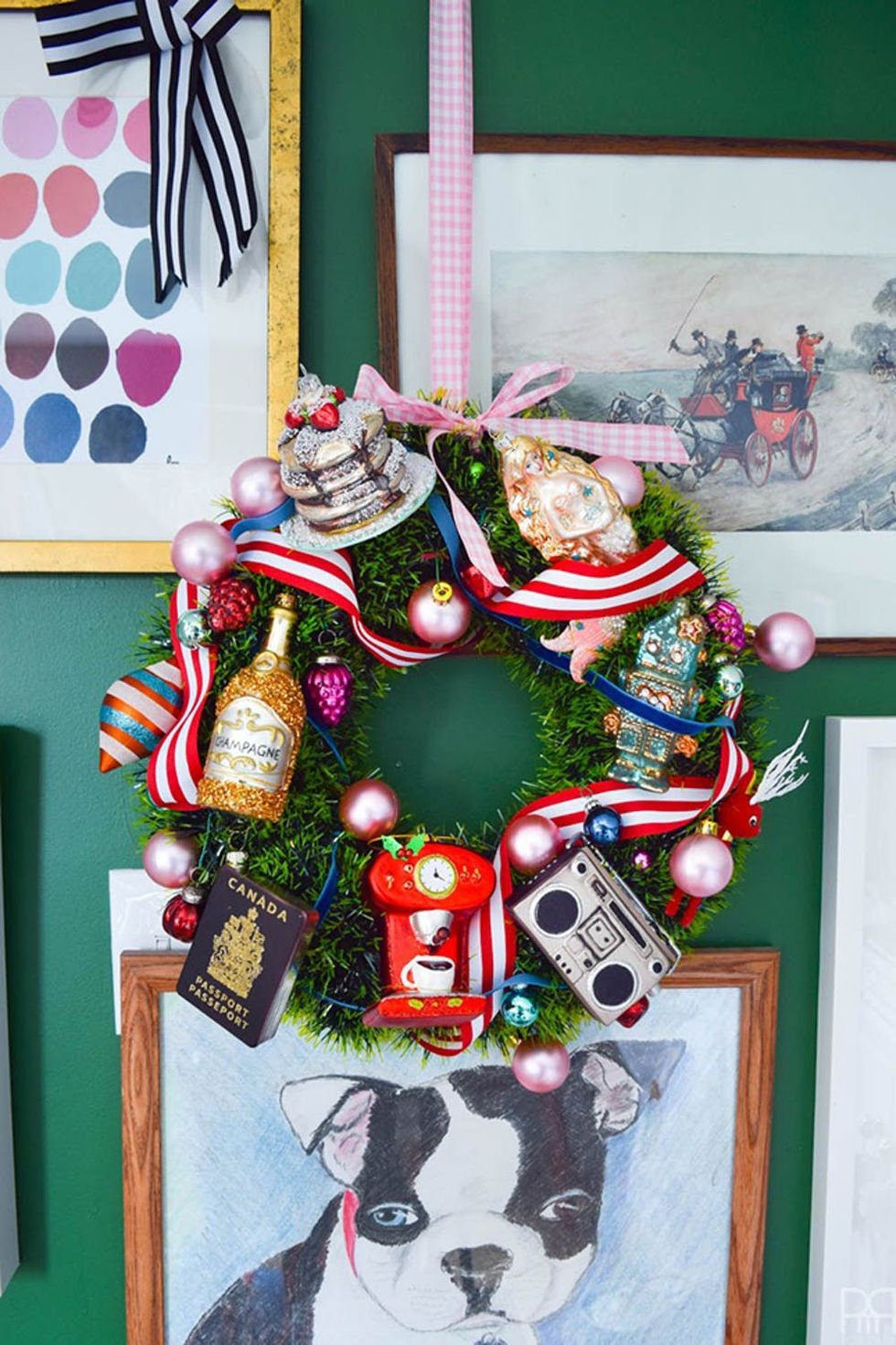 DIY His & Hers Ornament Wreaths Holiday Crafts