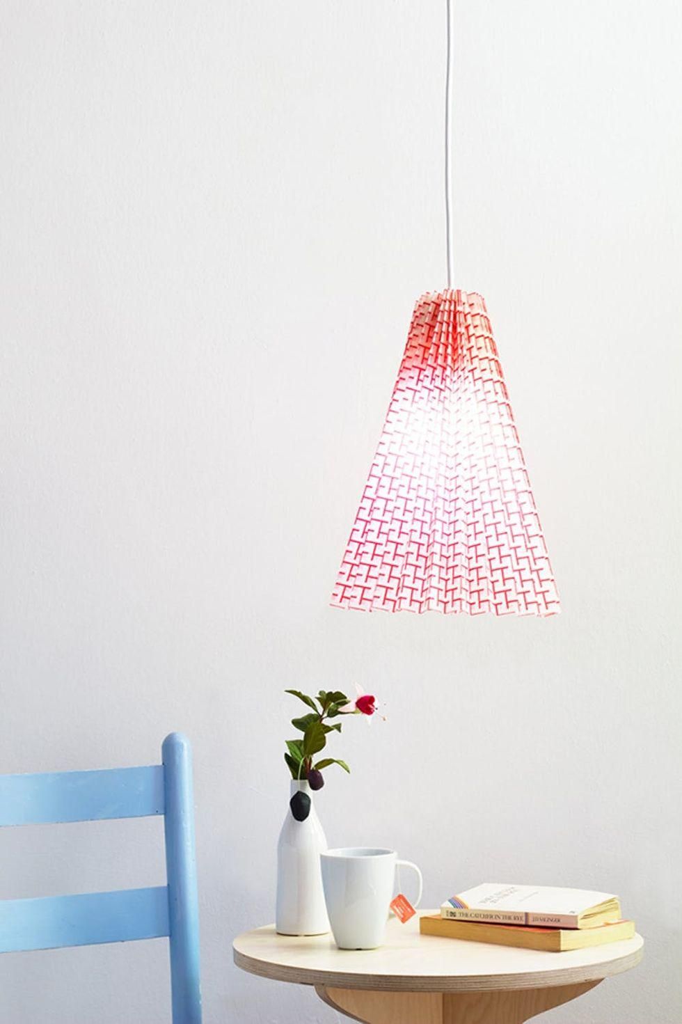 DIY No-Sew Fabric Pleated Lampshade