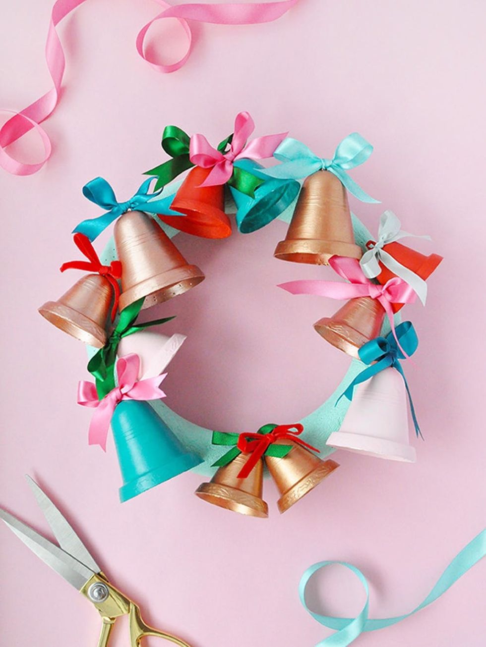 DIY Painted Jingle Bell Wreath