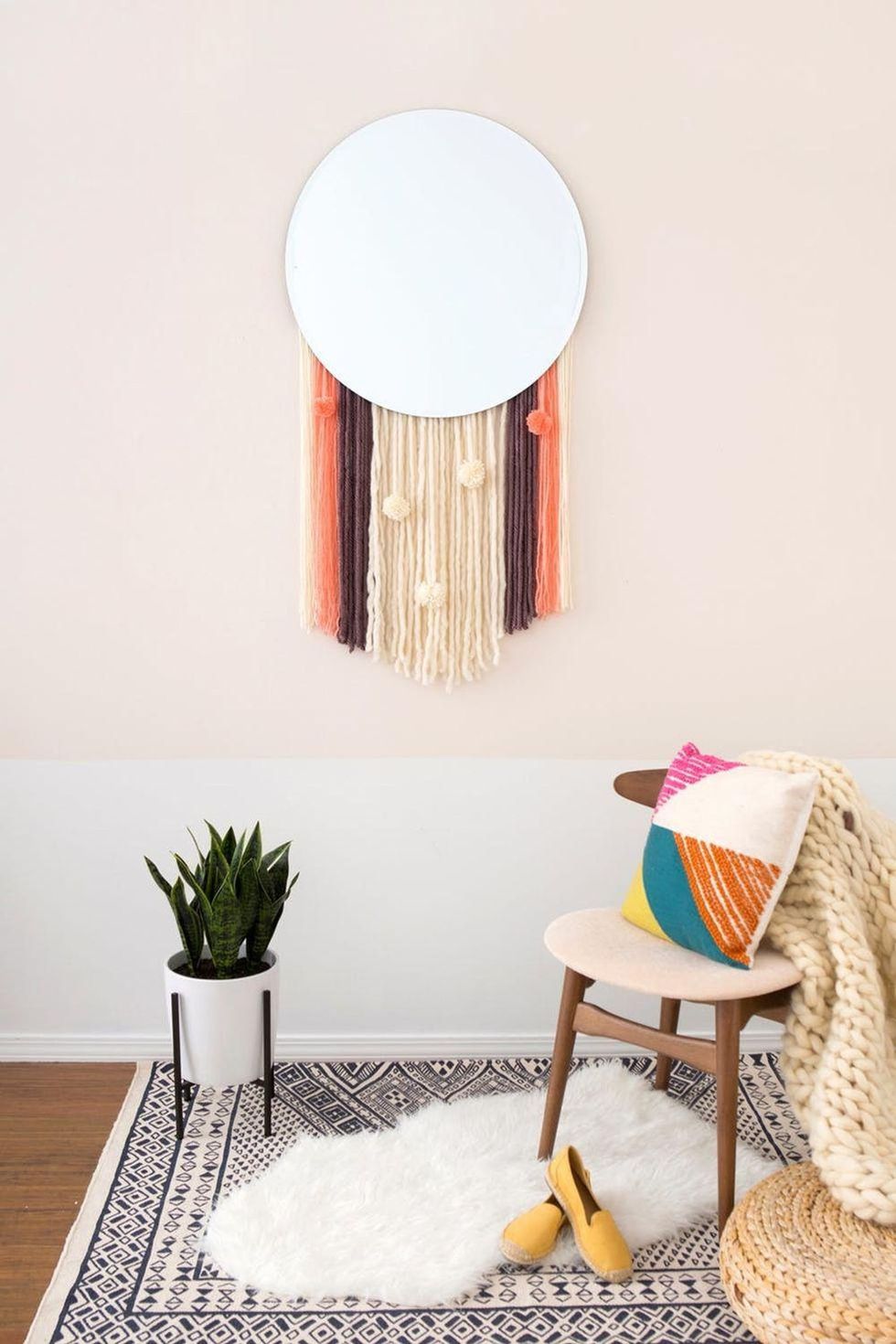 DIY Statement Wall Hanging Mirror