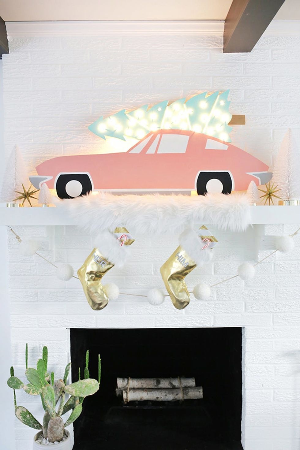 DIY Vintage Car Christmas Marquee