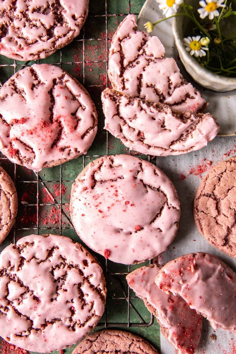 Double Strawberry Sugar Cookies