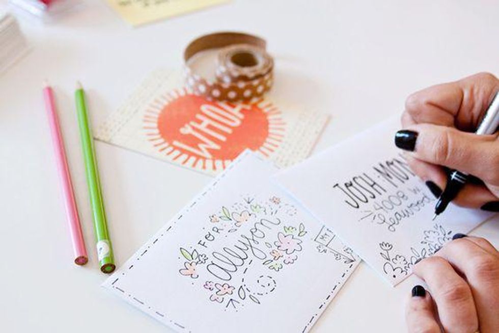 drawing letters of gratitude for your friends