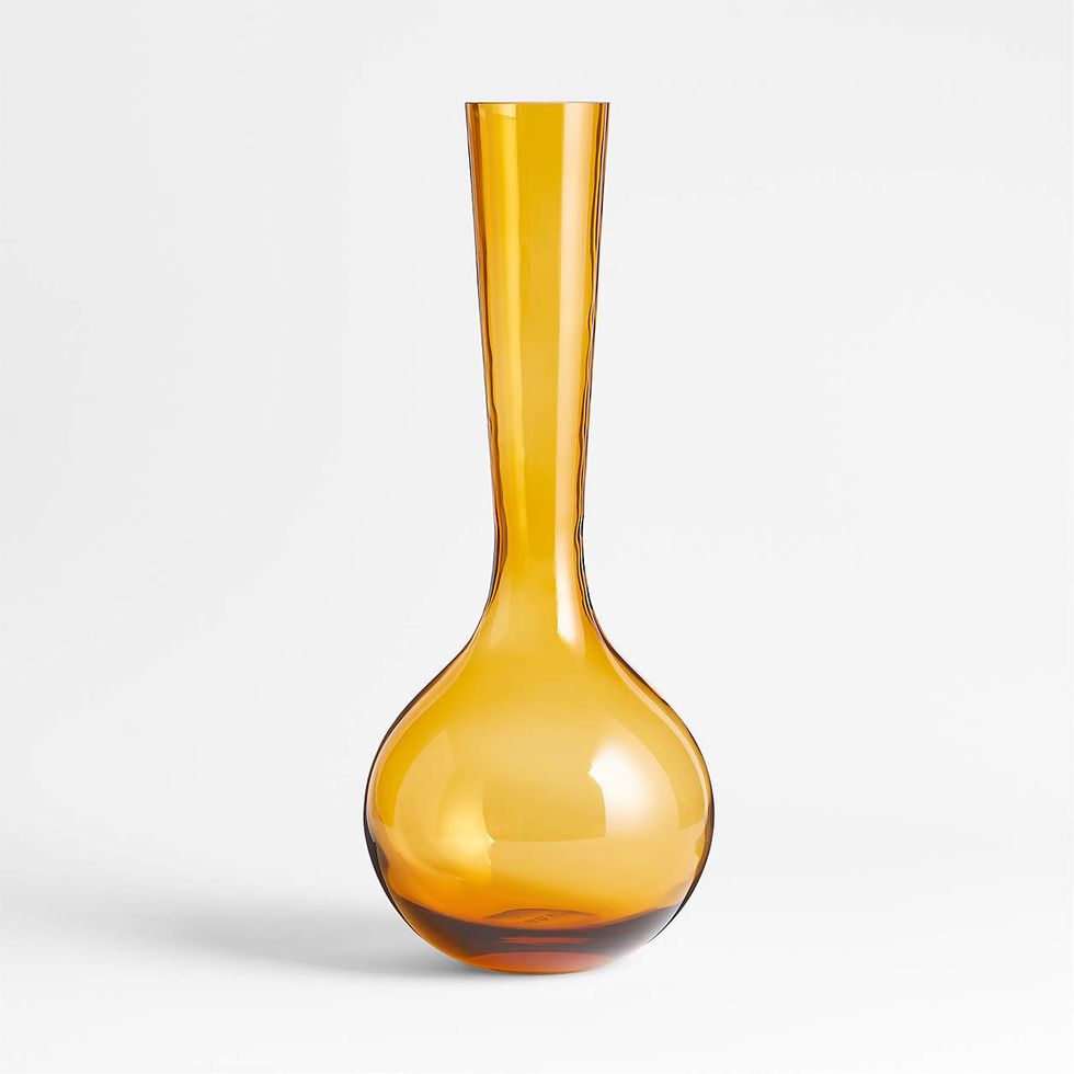 Dyon Large Amber Glass Vase