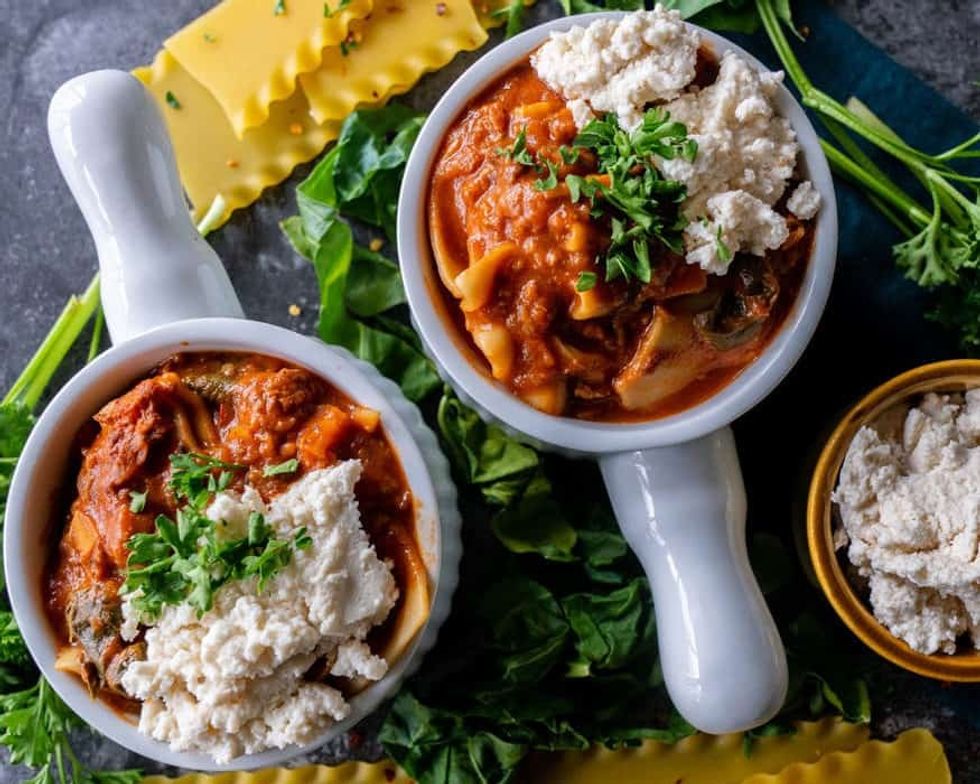 Easy Crock Pot Lasagna Soup