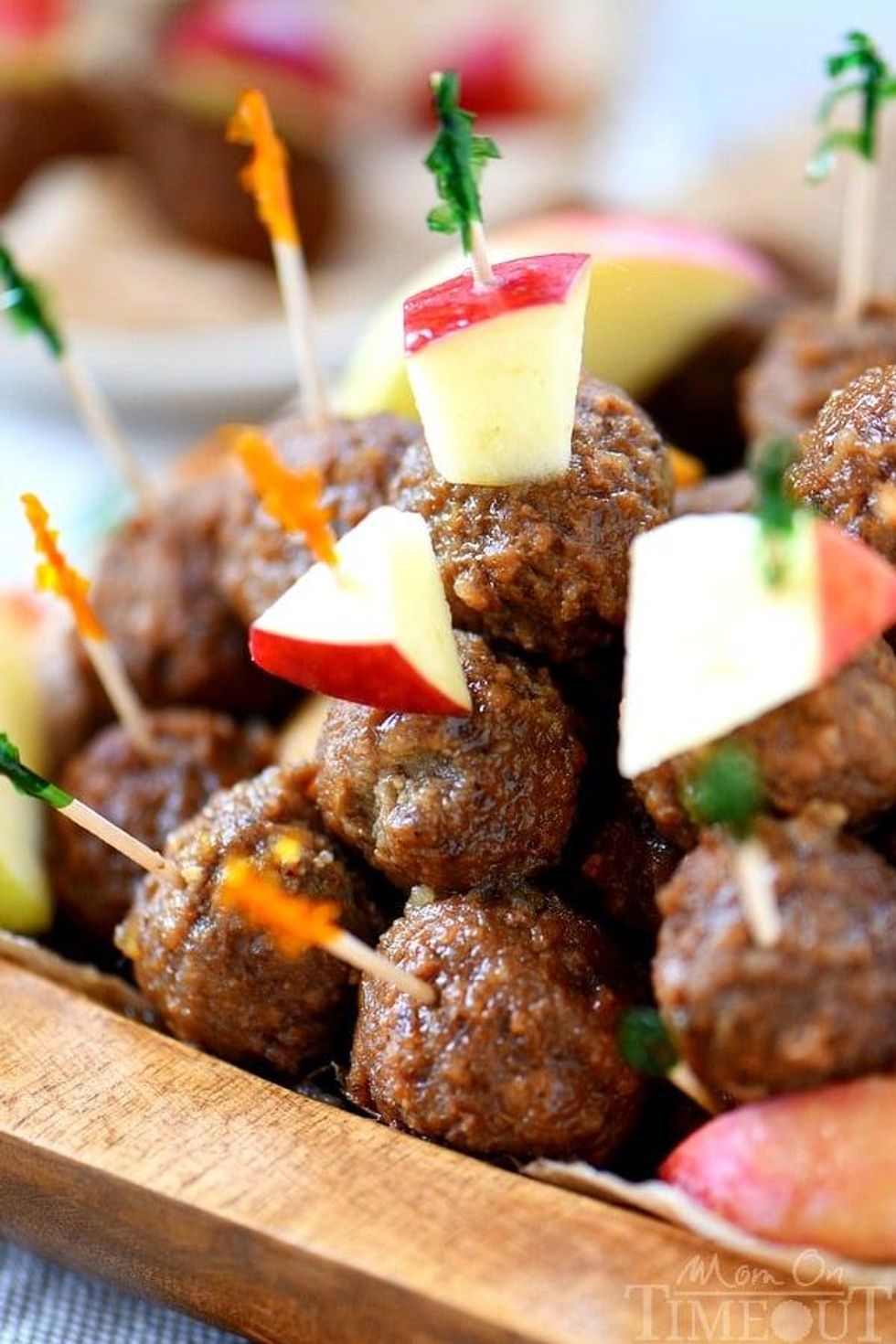 Easy Slow Cooker Apple Cider Maple Meatballs