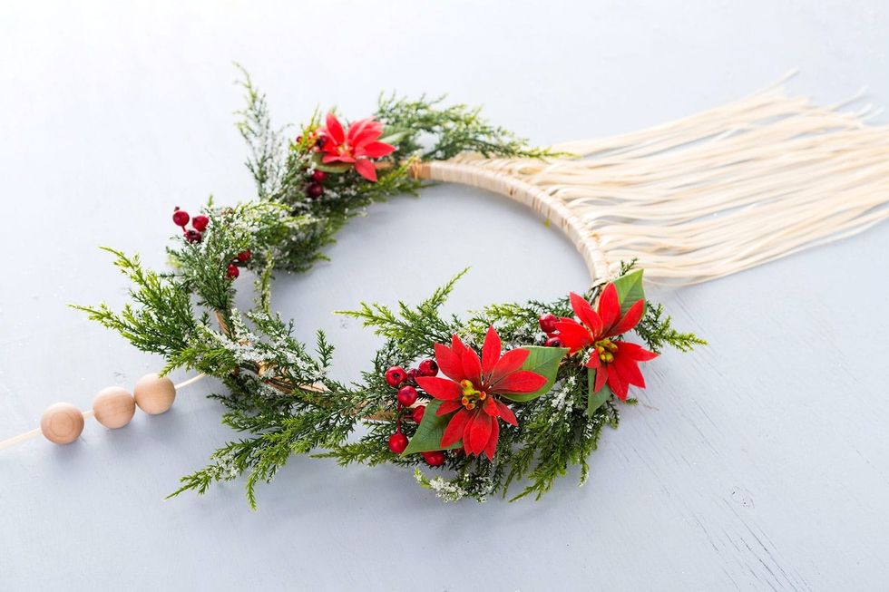 Embroidery Hoop Modern Holiday Wreath