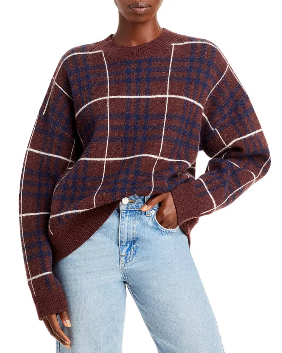 En Saison Plaid Knit christmas Sweater