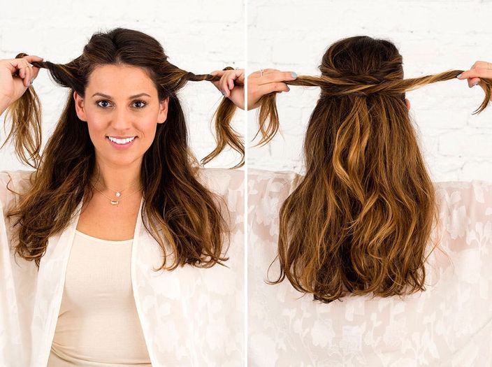 3 Half Up Half Down Hairstyles You Can Diy All Wedding Season Long Brit Co