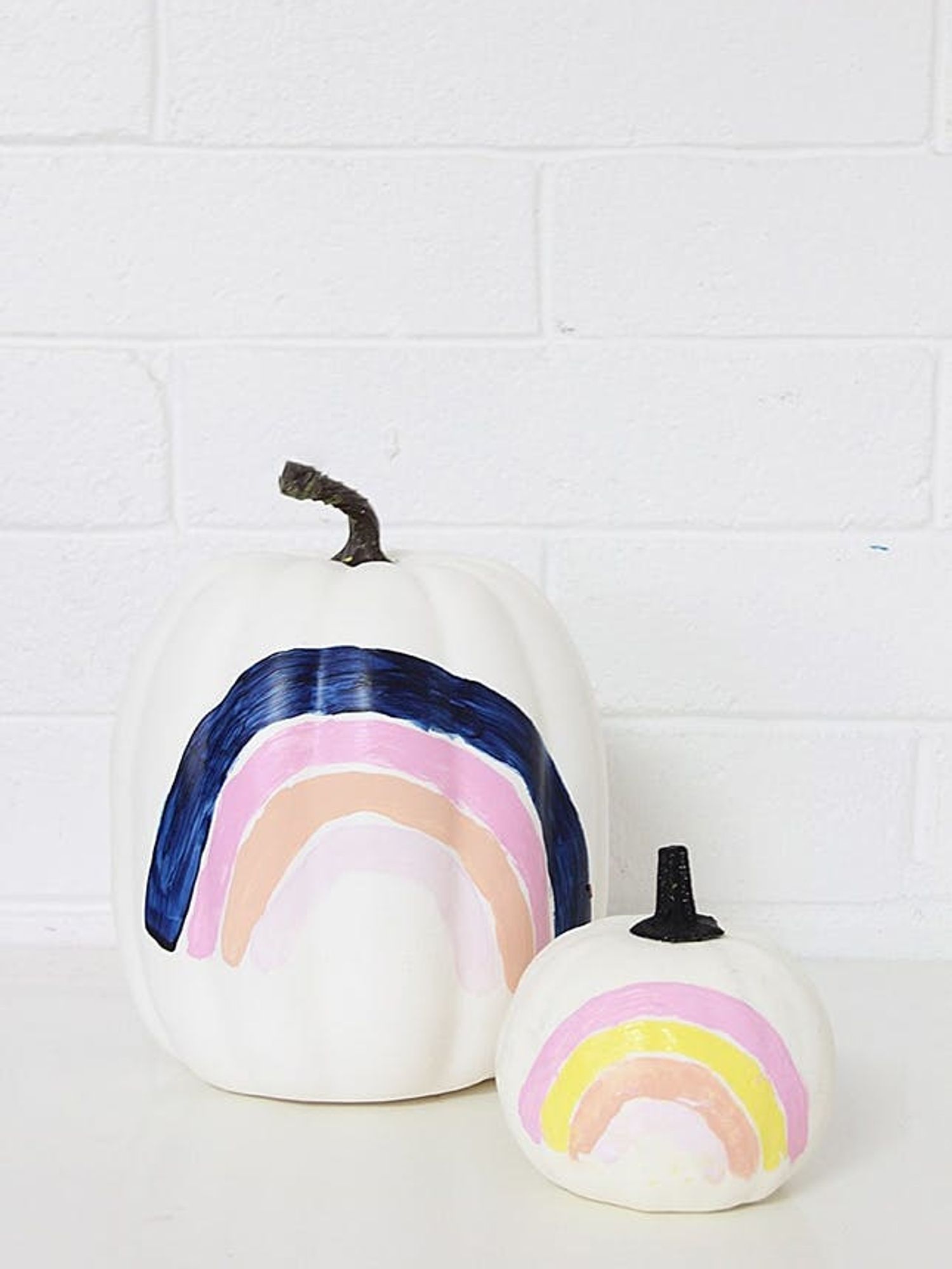 DIY Painted Rainbow Pumpkins