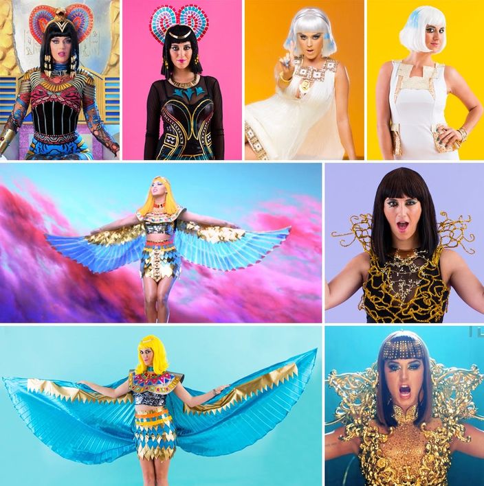 Diy All Of Katy Perry S Dark Horse Video Costumes For Halloween Brit Co