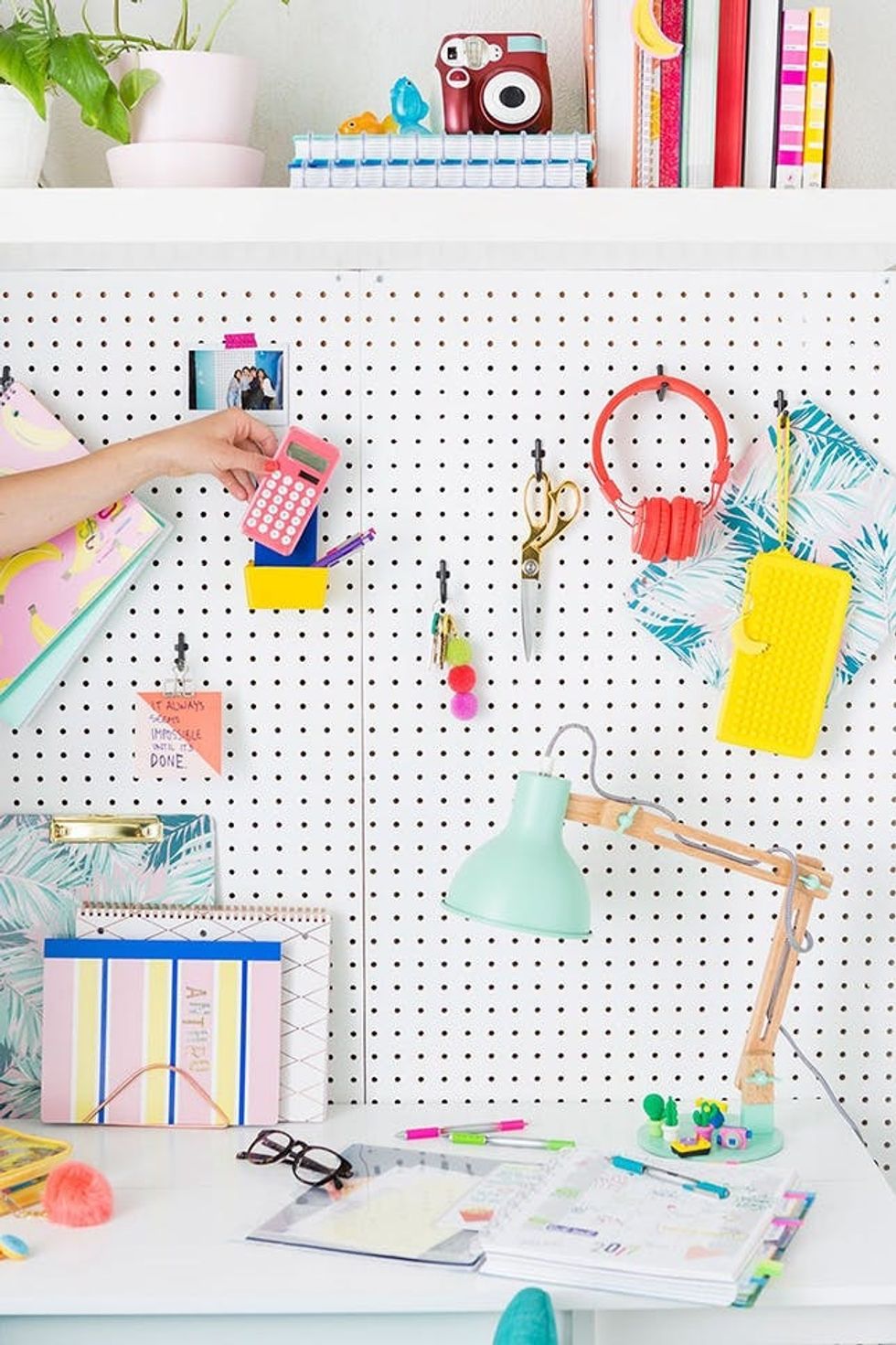 DIY Pegboard Desk Organizer