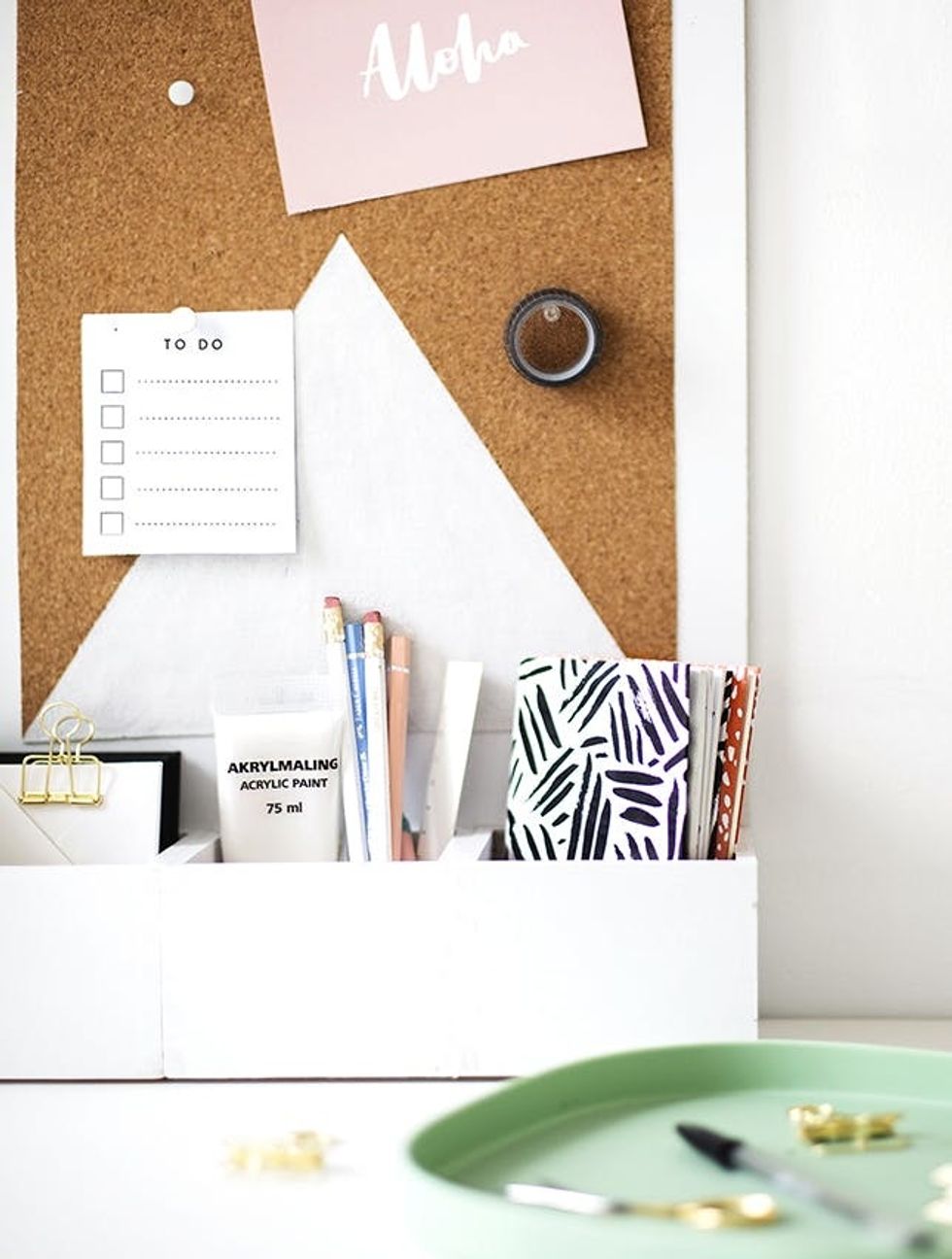 white DIY Desk Organizer