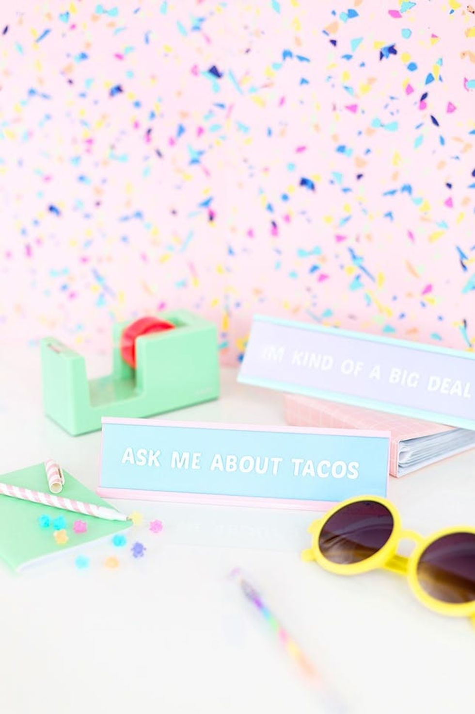 pastel DIY Desk Name Plates