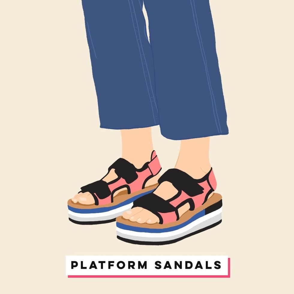 An Illustrated Guide to Iconic ’90s Shoe Trends - Brit + Co