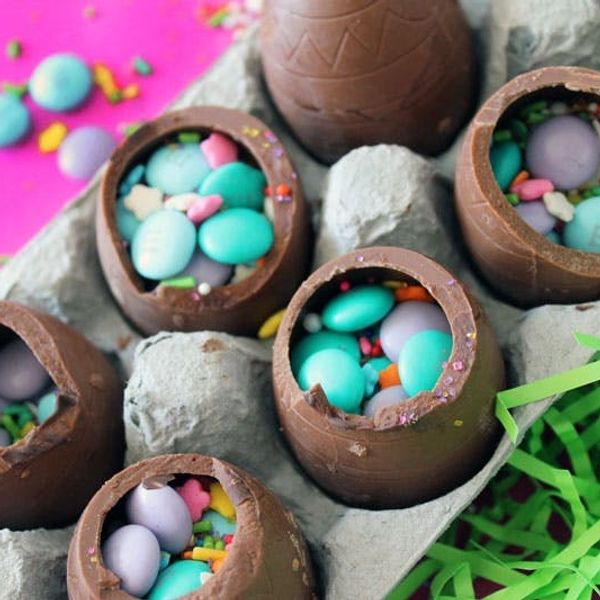 How to Make Hollow Chocolate Confetti Eggs - Brit + Co