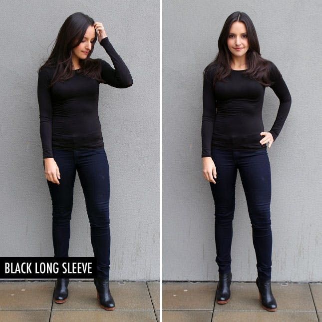 black long sleeve outfits