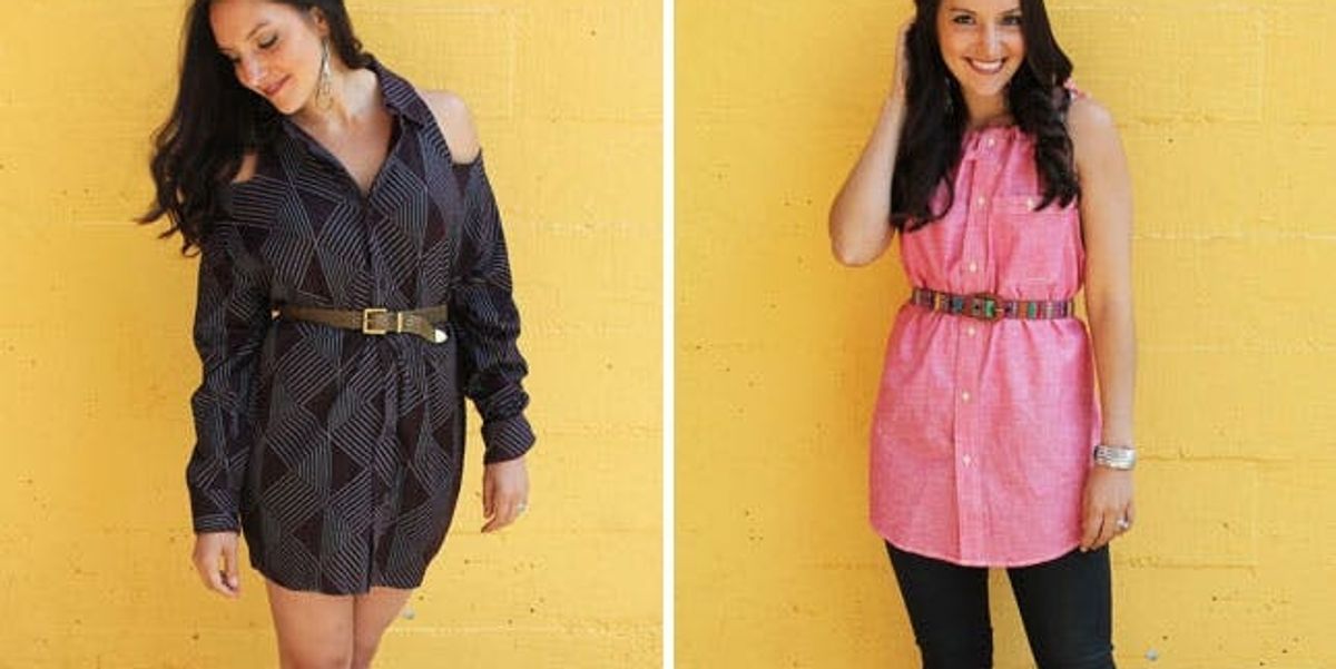 thrift-flip-how-to-turn-a-men-s-shirt-into-a-dress