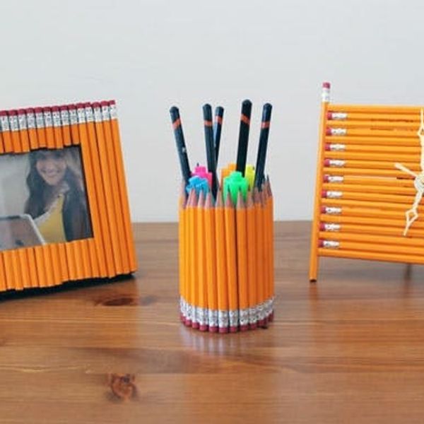 How to Turn Old Pencils into New Desk Accessories - Brit + Co