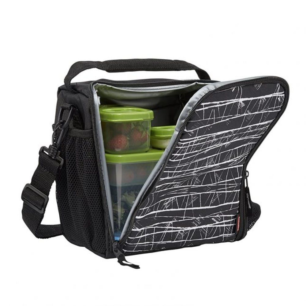 lunch bag with side bottle holder