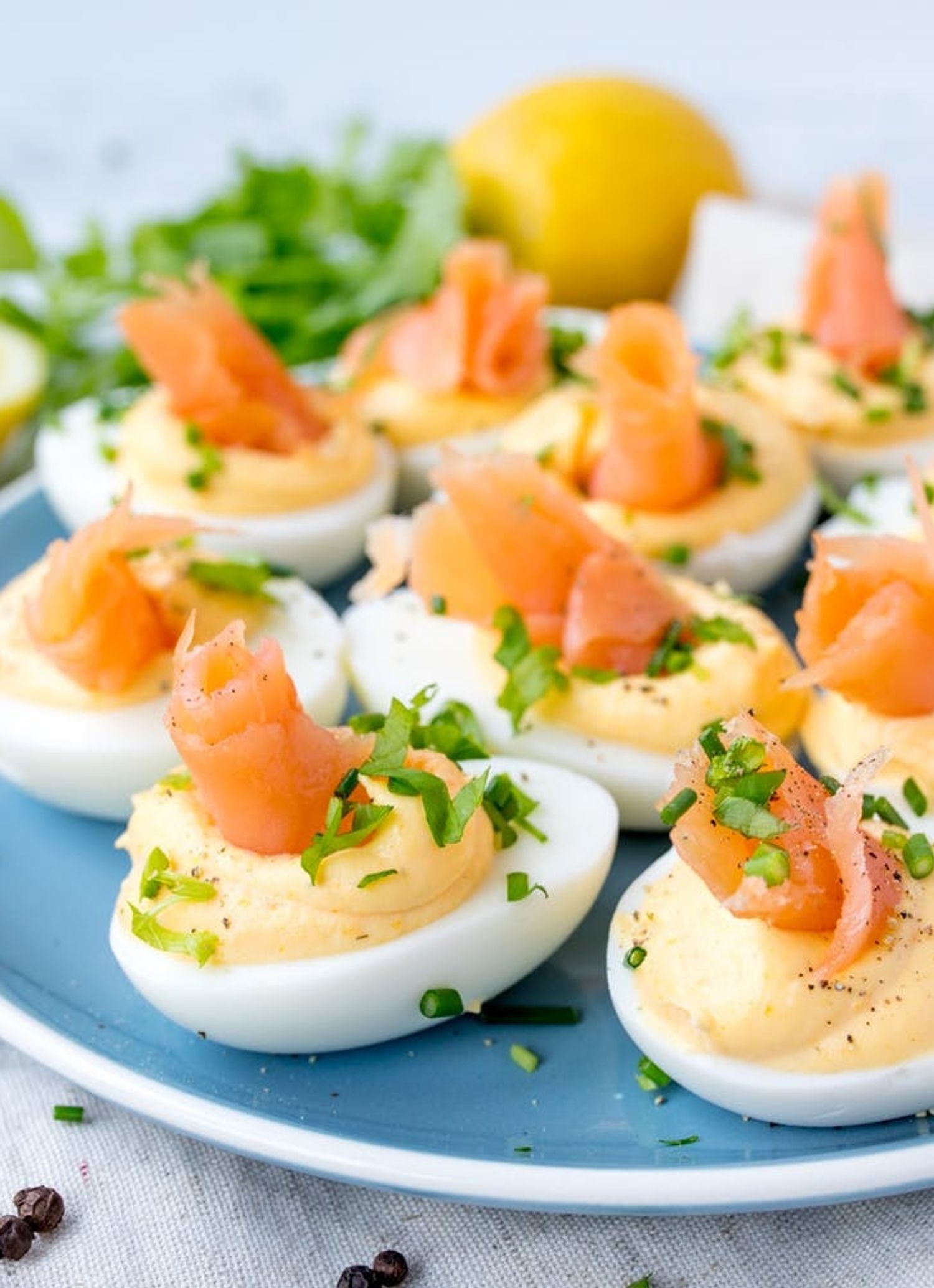 Try Our Low-Carb Smoked Salmon Deviled Eggs Recipe! - Brit + Co