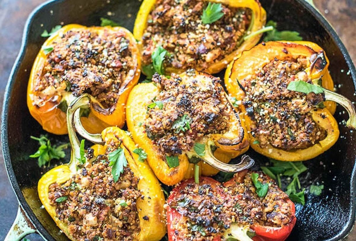 21 Veggie Stuffed Pepper Recipes For Your Meatless Monday Brit Co