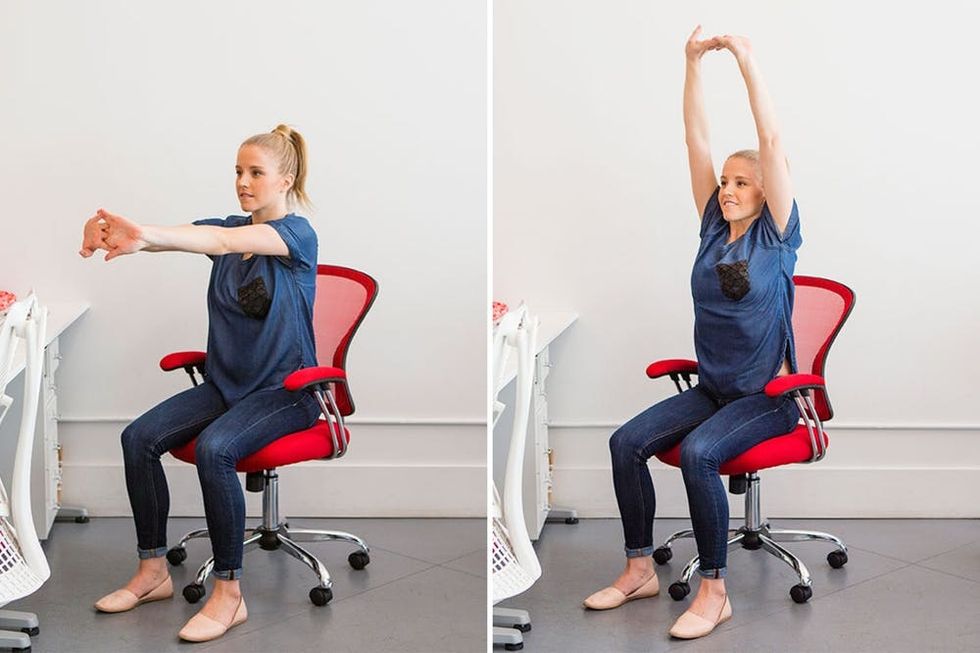 Deskercise: 9 Easy Stretches You Can Do at Your Desk - Brit + Co