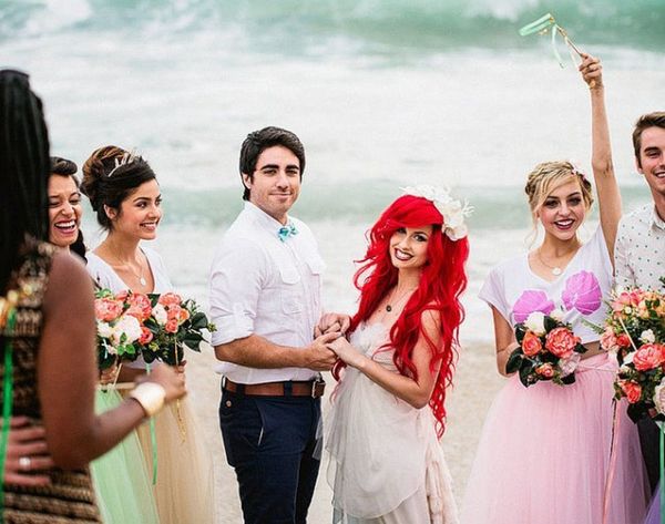 This Hipster Little Mermaid Wedding Is Spot On - Brit + Co