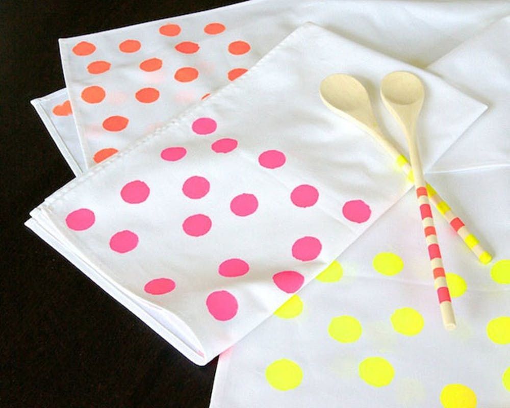 colorful tea towels