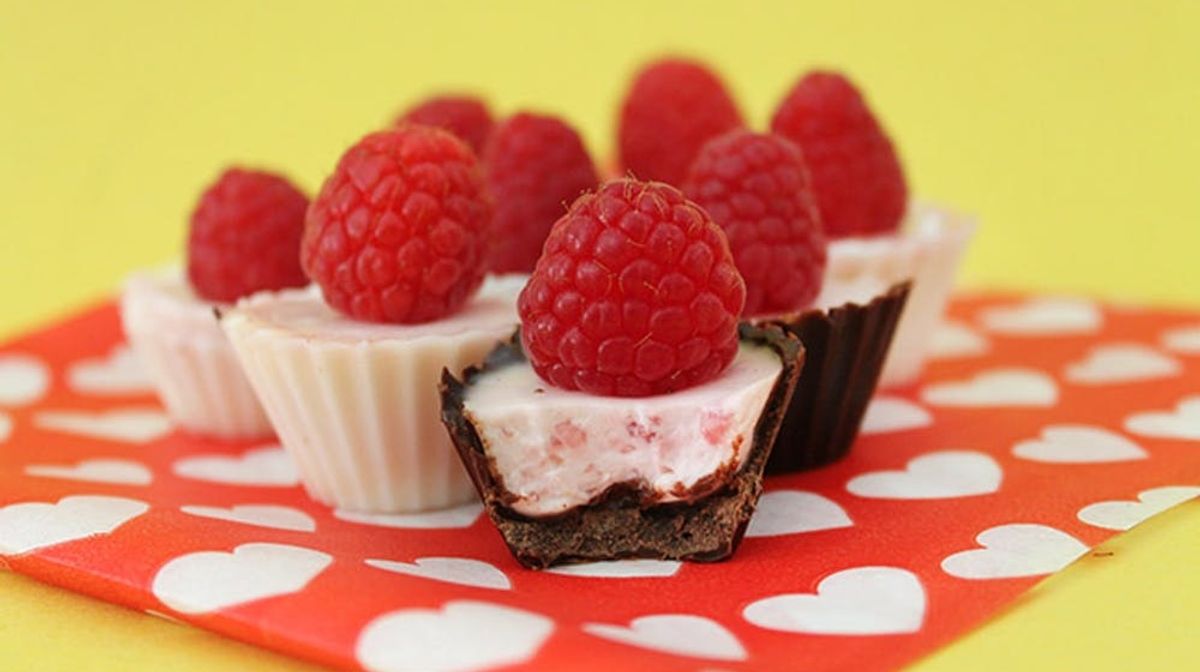 Sweets Swoon! Chocolate Raspberry Panna Cotta Cups - Brit + Co