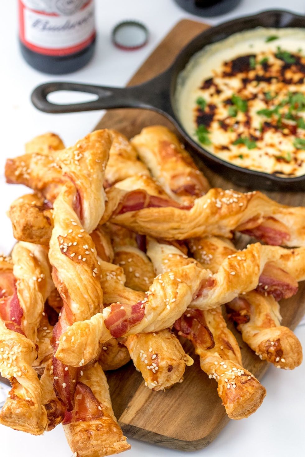 Make This Gameday Bacon Pastry Twists With Beer Cheese Dip Recipe ...